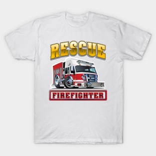 Cartoon Fire Truck T-Shirt